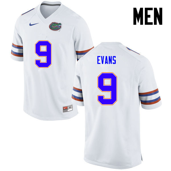 Men Florida Gators #9 Josh Evans College Football Jerseys-White - Click Image to Close